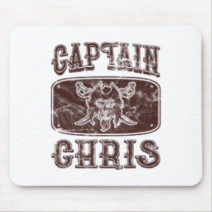 Vintag Captain Chris Personalisiert Pirate Pontoon Mousepad
