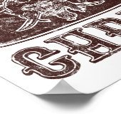 Vintag Captain Chris Personalisiert Pirate Pontoon Poster (Ecke)