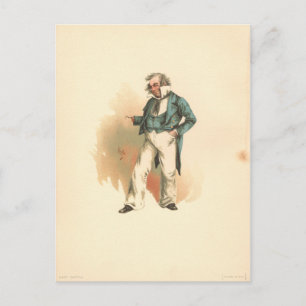 Vintag Captain Cuttle Dombey & Son Postkarte