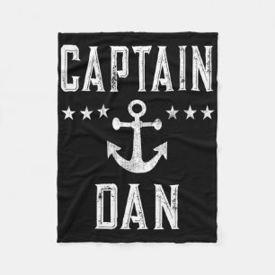 Vintag Captain Dan Personalisiert Vorname Boatin Fleecedecke