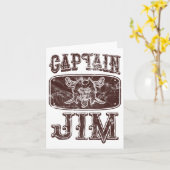 Vintag Captain Jim Personalisiert Pirate Pontoon B Karte (Gelbe Blume)