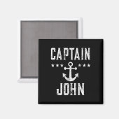Vintag Captain John - Familienfahrt oder See Boati Magnet (Vorderseite/Rückseite)