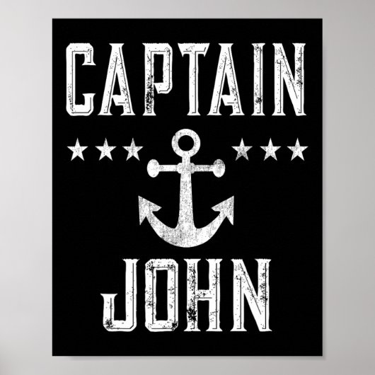 Vintag Captain John - Familienfahrt oder See Boati Poster (Vorne)