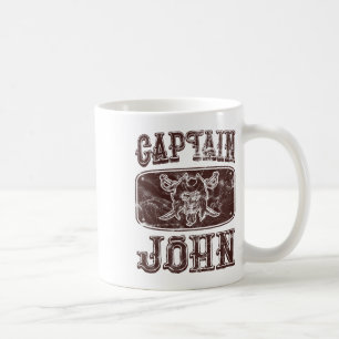 Vintag Captain John Personalisiert Pirate Pontoon Kaffeetasse