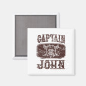 Vintag Captain John Personalisiert Pirate Pontoon Magnet (Vorderseite/Rückseite)