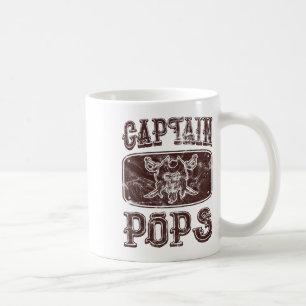 Vintag Captain Pops Personalisiert Pirate Pontoon Kaffeetasse