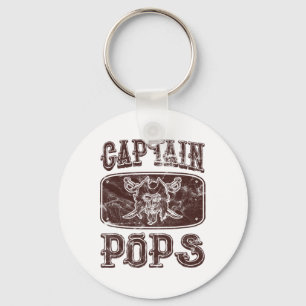 Vintag Captain Pops Personalisiert Pirate Pontoon Schlüsselanhänger