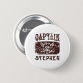 Vintag Captain Stephen Personalisiert Pirate Ponto Button (Vorne & Hinten)
