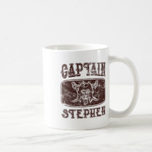 Vintag Captain Stephen Personalisiert Pirate Ponto Kaffeetasse
