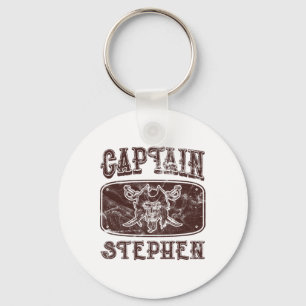 Vintag Captain Stephen Personalisiert Pirate Ponto Schlüsselanhänger
