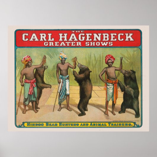 Vintag Carl Hagenbeck Circus Poster (Vorne)