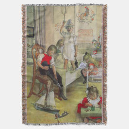 Vintag Carl Larsson Weihnachtsmorgen 1894 Decke