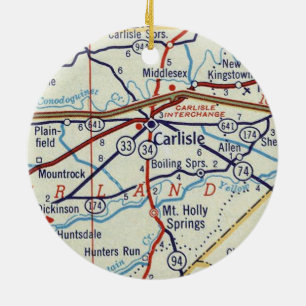 Vintag Carlisse PA Keramik Ornament