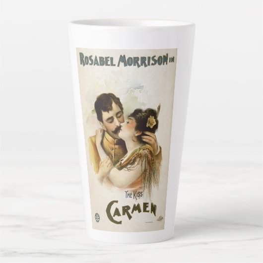 Vintag Carmen Das Kiss Opernposter Milchtasse (Vorderseite)
