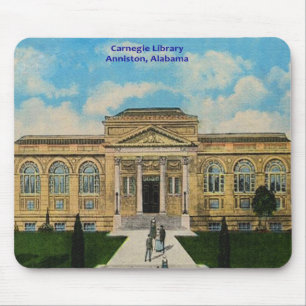 Vintag Carnegie Library Anniston Alabama Mousepad