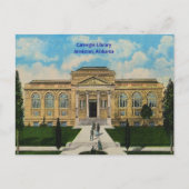 Vintag Carnegie Library Anniston Alabama Postkarte (Vorderseite)
