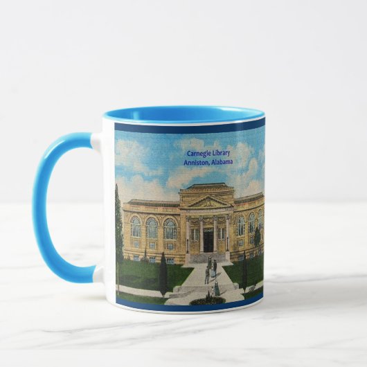 Vintag Carnegie Library Anniston Alabama Tasse (Links)
