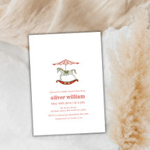 Vintag Carousel Carnival Circus Baby Dusche