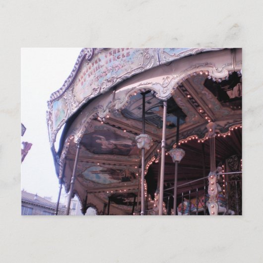Vintag Carousel Postacrd Postkarte (Vorderseite)