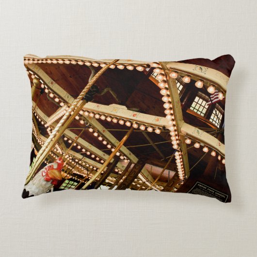 Vintag Carousel Rooster Dekokissen (Rückseite)