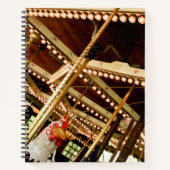 Vintag Carousel Rooster Notizblock (Vorderseite)