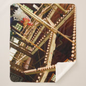 Vintag Carousel Rooster Sherpadecke (Vorderseite)