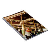 Vintag Carousel Rooster Spiral Foto Notebook Notizblock (Rechte Seite)