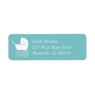 Vintag Carriage Baby Shooter Niedlich Blue Boy