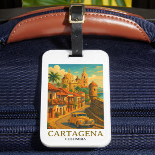 Vintag Cartagena Colombia Retro Art Gepäckanhänger
