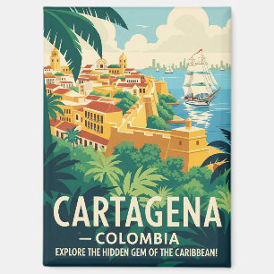 Vintag Cartagena Kolumbien Magnet