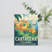 Vintag Cartagena Kolumbien Postkarte (Stehend Vorderseite)