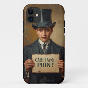 Vintag Cash Print Gentleman Mobile Case