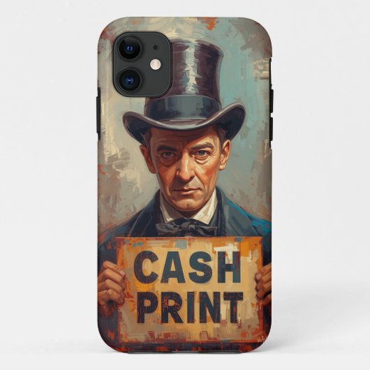 Vintag Cash Print Gentleman Mobile Case (Rückseite)