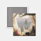 Vintag Caspar Friedrich Chalk Cliffs at Ruegen Magnet (Vorderseite/Rückseite)