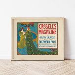 Vintag Cassellmagazin Dezember 1896 Poster<br><div class="desc">Cassell’s Magazine; Dezember (1896) | Kunstwerk von Louis Rhead (amerikanisch,  1857-1926) Vintage Titelkunst des Magazins aus dem 19. Jahrhundert.</div>