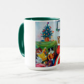 Vintag Cat Christmas, Louis Wain Tasse (Vorderseite Links)