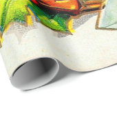 Vintag Cat Frohe Weihnachten Geschenkpapier (Rolleneckpunkt)