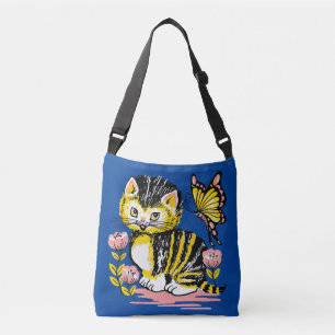 Vintag Cat Kitten TASCHE PURSE CROSSBODY BAG