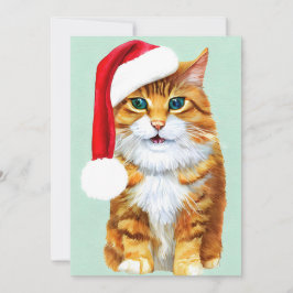 Vintag Cat Kitten Weihnachtskarte Feiertagskarte
