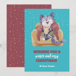 Vintag Cat Winterurlaub Frohe Weihnachten