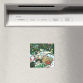 Vintag Cats Weihnachtsmagnet Magnet (In Situ (Geschirrspüler))