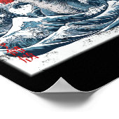 Vintag Catzilla Cat Japanisch Art Funny Cat Poster (Ecke)