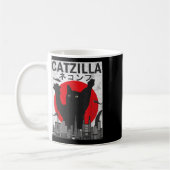 Vintag Catzilla Japanisch Sunset Style Cat Kitten Kaffeetasse (Links)