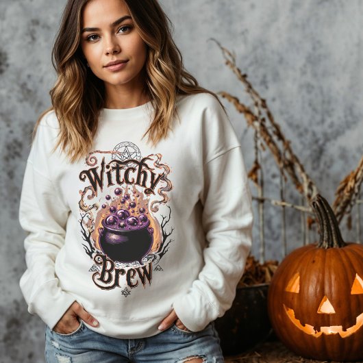 Vintag Cauldron Halloween Hexenkostüme Womens Sweatshirt
