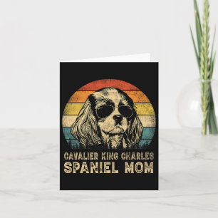 Vintag Cavalier King Charles Spaniel Mama Dog Moth Karte