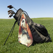Vintag Cavalier King Charles Spaniel Painting Golfhandtuch (Gras)