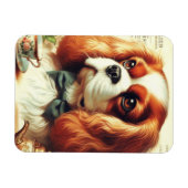 Vintag Cavalier King Charles Spaniel Painting Magnet (Horizontal)