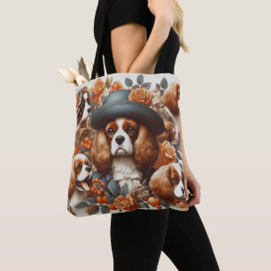 Vintag Cavalier King Charles Spaniel Painting Tasche