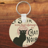 Vintag Ce Soir Le Chat Noir Poster Schlüsselanhänger (Vorderseite)