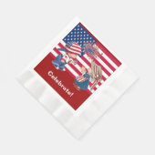 Vintag Celebrate American Flag Luncheon Napkin Serviette (Ecke)